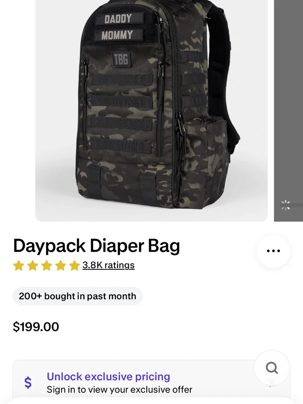 Tactical Baby Gear Daypack